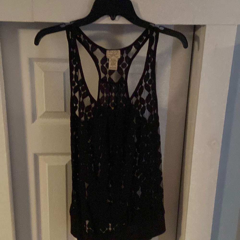 Black lace tank